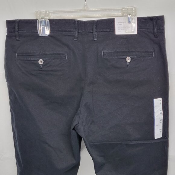 Goodfellow Mens Pants Hennepin Chino 38 X 30 Athletic Slim Tapered Leg Black - Picture 10 of 16